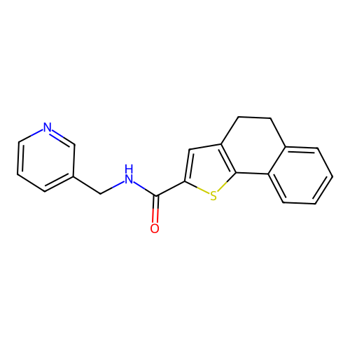 N-(3-pyridinylmethyl)-4,5-dihydronaphtho[1,2-b]thiophene-2-carboxamide structure