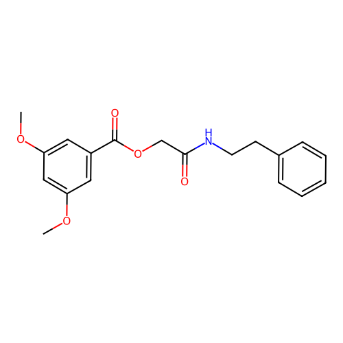 [(2-Phenylethyl)carbamoyl]methyl 3,5-dimethoxybenzoate structure