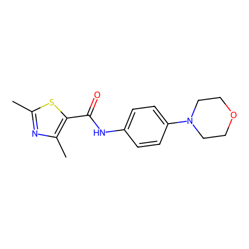 2,4-dimethyl-N-(4-morpholin-4-ylphenyl)-1,3-thiazole-5-carboxamide structure