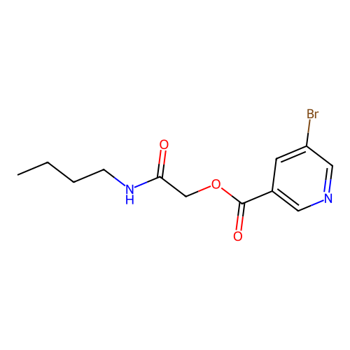 (Butylcarbamoyl)methyl 5-bromopyridine-3-carboxylate structure
