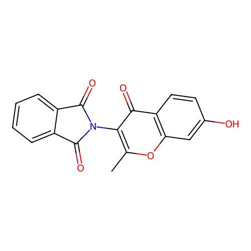 2-(7-Hydroxy-2-methyl-4-oxochromen-3-yl)isoindole-1,3-dione structure