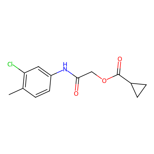 [2-(3-Chloro-4-methylanilino)-2-oxoethyl] cyclopropanecarboxylate structure