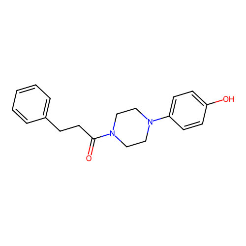 1-[4-(4-Hydroxyphenyl)piperazin-1-yl]-3-phenylpropan-1-one structure