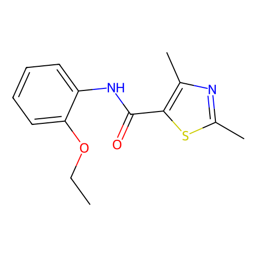 N-(2-ethoxyphenyl)-2,4-dimethyl-1,3-thiazole-5-carboxamide structure