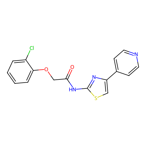 2-(2-chlorophenoxy)-N-(4-(pyridin-4-yl)thiazol-2-yl)acetamide structure