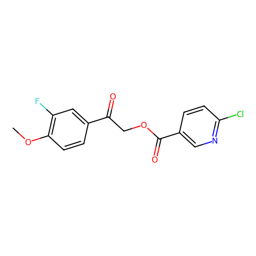 [2-(3-Fluoro-4-methoxyphenyl)-2-oxoethyl] 6-chloropyridine-3-carboxylate structure
