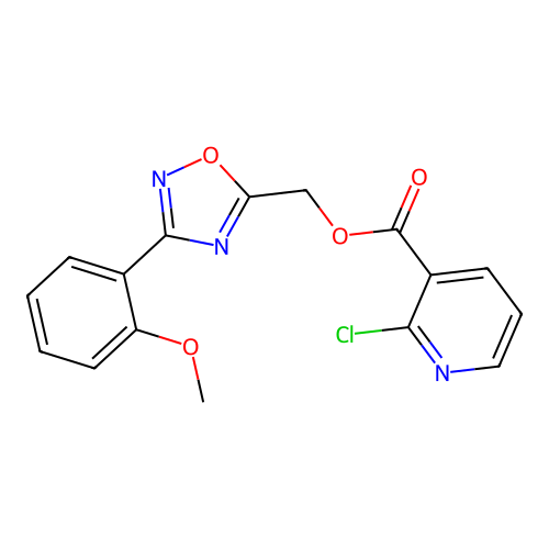 [3-(2-Methoxyphenyl)-1,2,4-oxadiazol-5-yl]methyl 2-chloropyridine-3-carboxylate structure