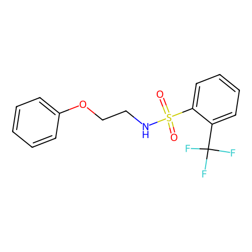 N-(2-phenoxyethyl)-2-(trifluoromethyl)benzenesulfonamide structure