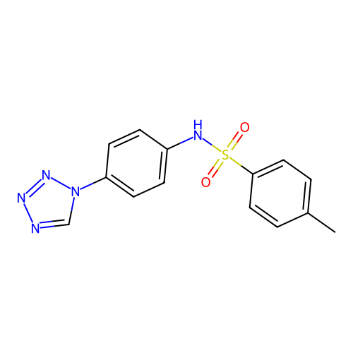 4-methyl-N-[4-(tetrazol-1-yl)phenyl]benzenesulfonamide structure