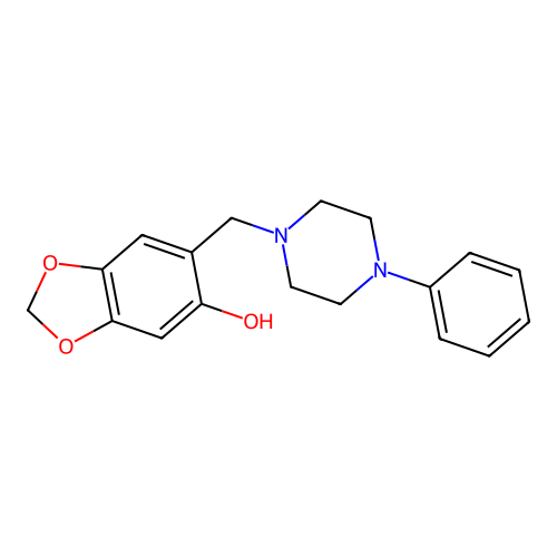 6-[(4-Phenylpiperazin-1-yl)methyl]-1,3-benzodioxol-5-ol structure