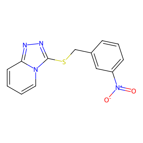3-[(3-Nitrophenyl)methylsulfanyl]-[1,2,4]triazolo[4,3-a]pyridine structure