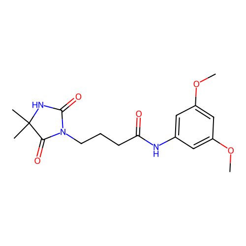 N-(3,5-dimethoxyphenyl)-4-(4,4-dimethyl-2,5-dioxoimidazolidin-1-yl)butanamide structure