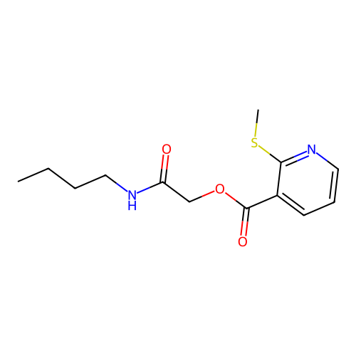 2-(Butylamino)-2-oxoethyl 2-(methylthio)nicotinate structure