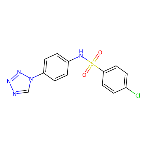 4-chloro-N-[4-(1H-tetrazol-1-yl)phenyl]benzenesulfonamide structure