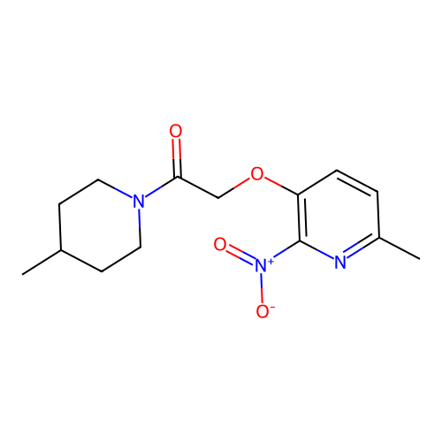 2-(6-Methyl-2-nitropyridin-3-yl)oxy-1-(4-methylpiperidin-1-yl)ethanone structure