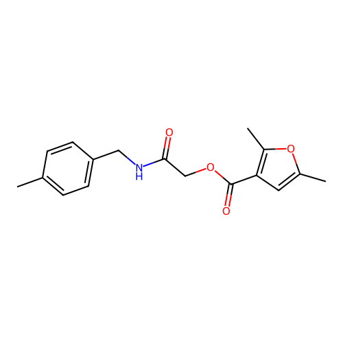 [2-[(4-Methylphenyl)methylamino]-2-oxoethyl] 2,5-dimethylfuran-3-carboxylate structure