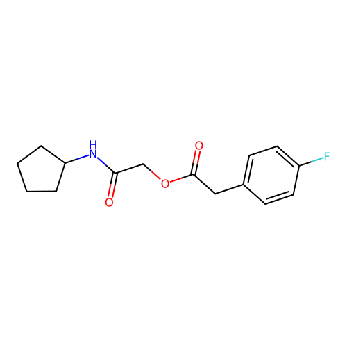 2-(Cyclopentylamino)-2-oxoethyl (4-fluorophenyl)acetate structure