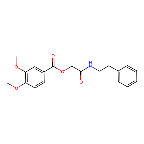 [(2-Phenylethyl)carbamoyl]methyl 3,4-dimethoxybenzoate structure