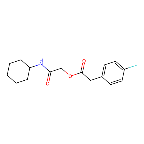 2-(Cyclohexylamino)-2-oxoethyl (4-fluorophenyl)acetate structure