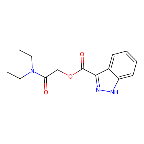 [2-(diethylamino)-2-oxoethyl] 1H-indazole-3-carboxylate structure