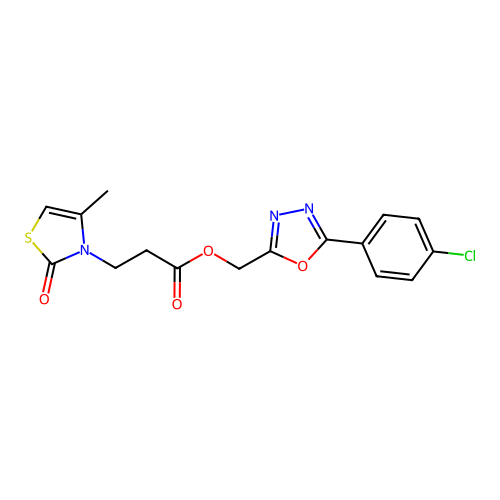 [5-(4-Chlorophenyl)-1,3,4-oxadiazol-2-yl]methyl 3-(4-methyl-2-oxo-1,3-thiazol-3(2H)-yl)propanoate structure