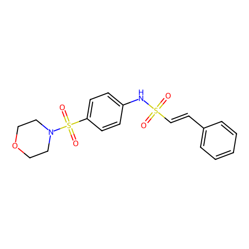 (E)-N-(4-morpholin-4-ylsulfonylphenyl)-2-phenylethenesulfonamide structure