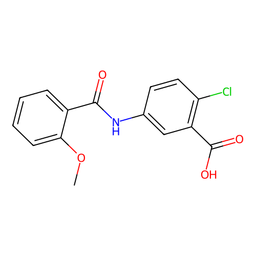 2-Chloro-5-{[(2-methoxyphenyl)carbonyl]amino}benzoic acid structure