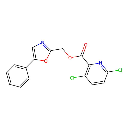 (5-Phenyl-1,3-oxazol-2-yl)methyl 3,6-dichloropyridine-2-carboxylate structure
