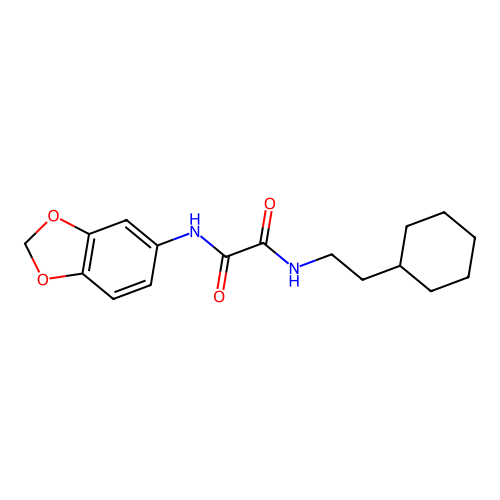 N-(1,3-benzodioxol-5-yl)-N'-(2-cyclohexylethyl)ethanediamide structure