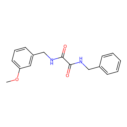 N-benzyl-N'-(3-methoxybenzyl)ethanediamide structure
