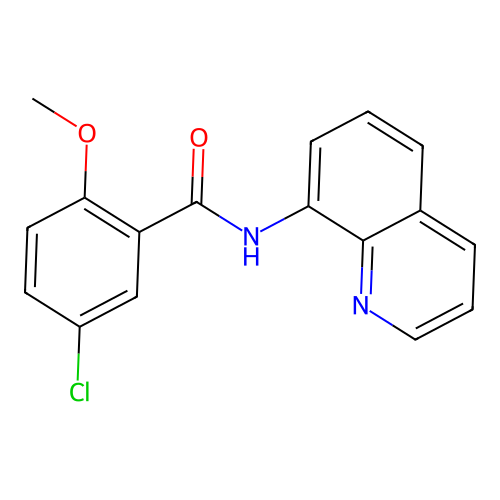 5-chloro-2-methoxy-N-quinolin-8-ylbenzamide structure