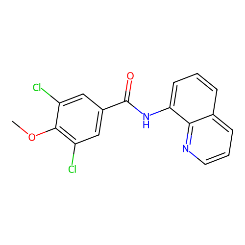 3,5-dichloro-4-methoxy-N-(quinolin-8-yl)benzamide structure