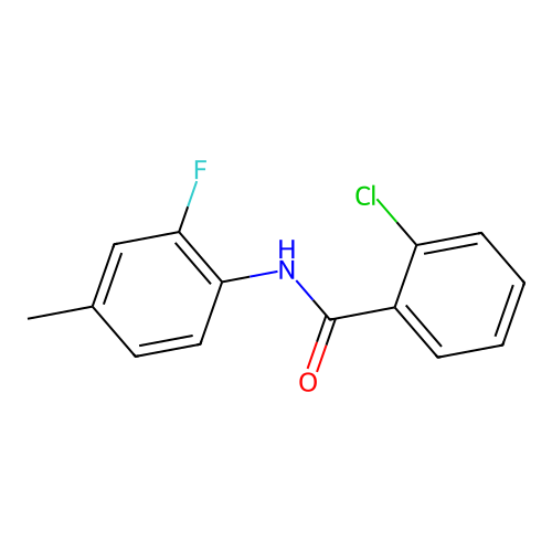 2-chloro-N-(2-fluoro-4-methylphenyl)benzamide structure
