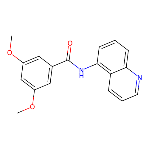 3,5-dimethoxy-N-quinolin-5-ylbenzamide structure