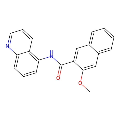 3-methoxy-N-(5-quinolinyl)-2-naphthamide structure