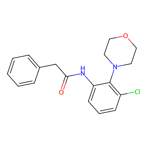N-(3-chloro-2-morpholin-4-ylphenyl)-2-phenylacetamide structure
