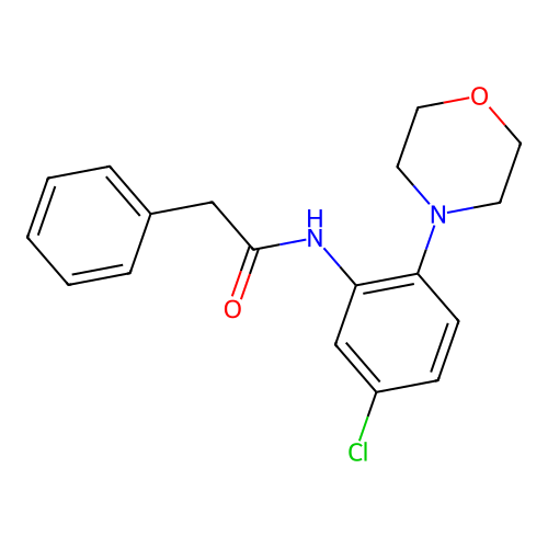 N-(5-chloro-2-morpholin-4-ylphenyl)-2-phenylacetamide structure