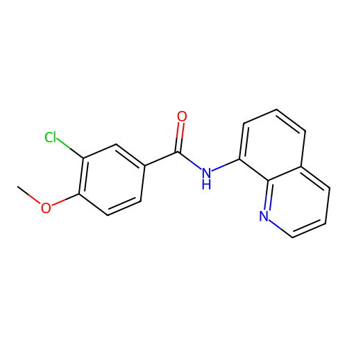 3-chloro-4-methoxy-N-quinolin-8-ylbenzamide structure