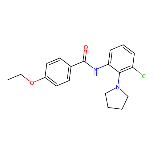 N-(3-chloro-2-(pyrrolidin-1-yl)phenyl)-4-ethoxybenzamide structure