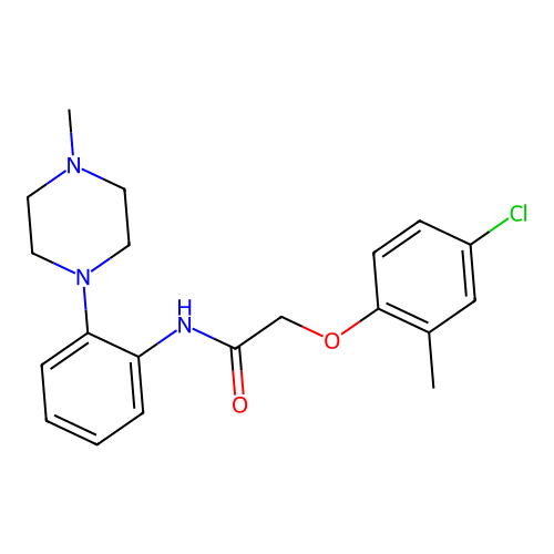 2-(4-chloro-2-methylphenoxy)-N-[2-(4-methylpiperazin-1-yl)phenyl]acetamide structure