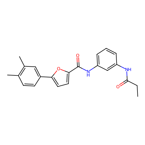 5-(3,4-dimethylphenyl)-N-[3-(propanoylamino)phenyl]furan-2-carboxamide structure