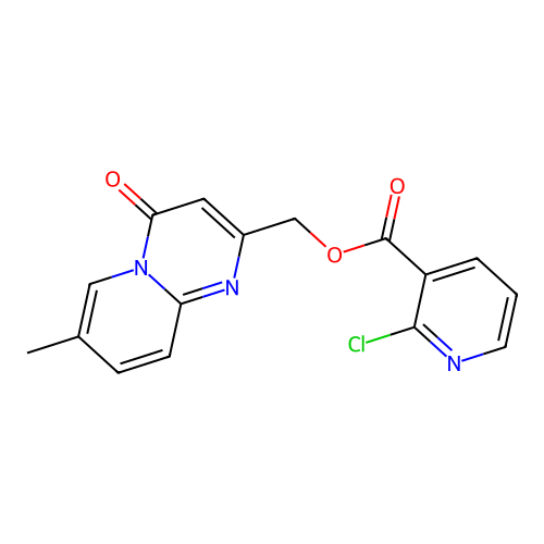 (7-Methyl-4-oxopyrido[1,2-a]pyrimidin-2-yl)methyl 2-chloropyridine-3-carboxylate structure