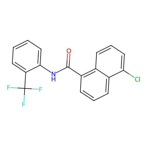 5-chloro-N-[2-(trifluoromethyl)phenyl]-1-naphthamide structure