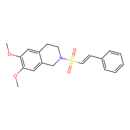 6,7-Dimethoxy-2-(2-phenylethenesulfonyl)-1,2,3,4-tetrahydroisoquinoline structure