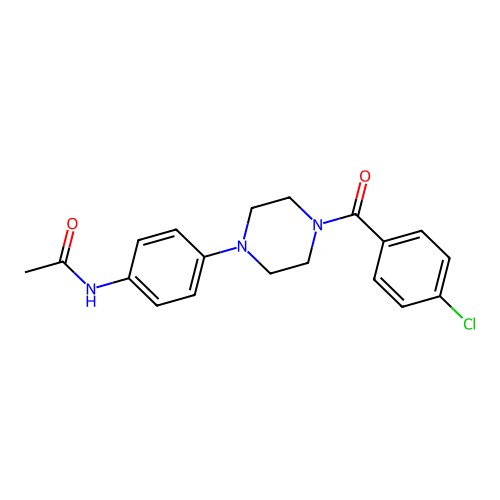 N-[4-[4-(4-chlorobenzoyl)piperazin-1-yl]phenyl]acetamide structure
