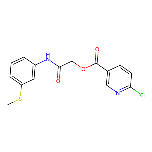 {[3-(Methylsulfanyl)phenyl]carbamoyl}methyl 6-chloropyridine-3-carboxylate structure
