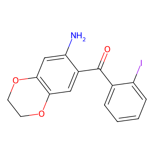(7-Amino-2,3-dihydro-1,4-benzodioxin-6-yl)(2-iodophenyl)methanone structure