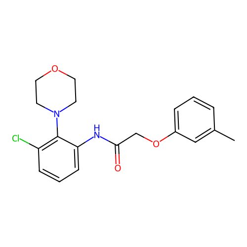 N-(3-chloro-2-morpholin-4-ylphenyl)-2-(3-methylphenoxy)acetamide structure