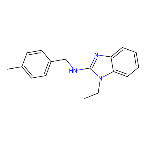 1-ethyl-N-(4-methylbenzyl)-1H-benzimidazol-2-amine structure