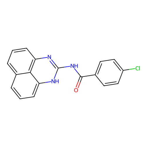 4-chloro-N-(1H-perimidin-2-yl)benzamide structure